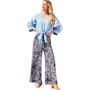 NWT Karen Kane Paisley Print Wide Leg Pants - Size Small